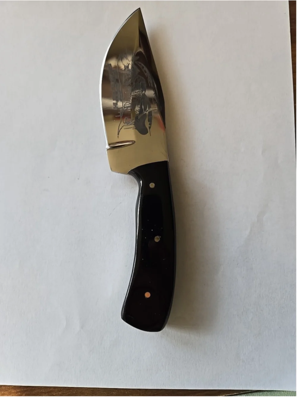 Custom Handmade Fixed Blade Knife W/ BLACK SABBATH Etched In Blade 8